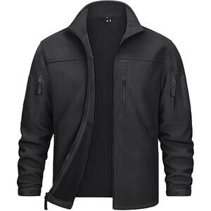 KEFITEVD Mens Fleece Jacket Winter Jackets Warm Jackets Military Jackets Fleece